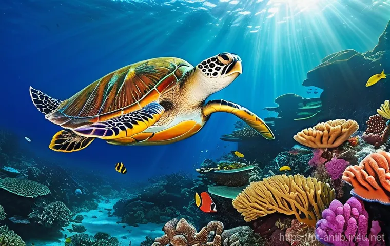 앤티가 바부다 해양 보호구역 - **Vibrant Underwater Exploration at Cades Reef**
    An immersive, photorealistic image of a vibrant...